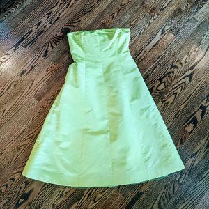 J. Crew Chartreuse Strapless Boutique Dress 4